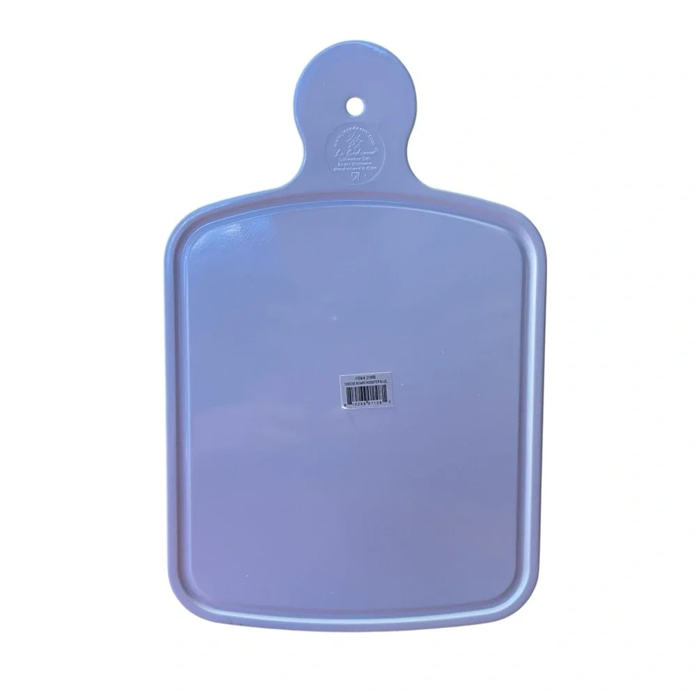 Le Cadeaux Blue Rooster Melamine Cutting Cheese Board Charcuterie Serving Handle - Picture 3 of 8